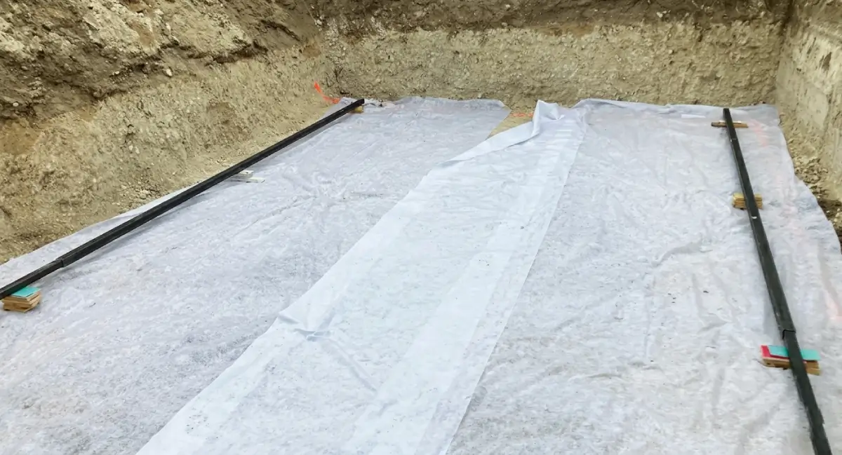 Pose du géotextile