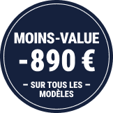 Moins-value -890&euro; sur tous les modèles
